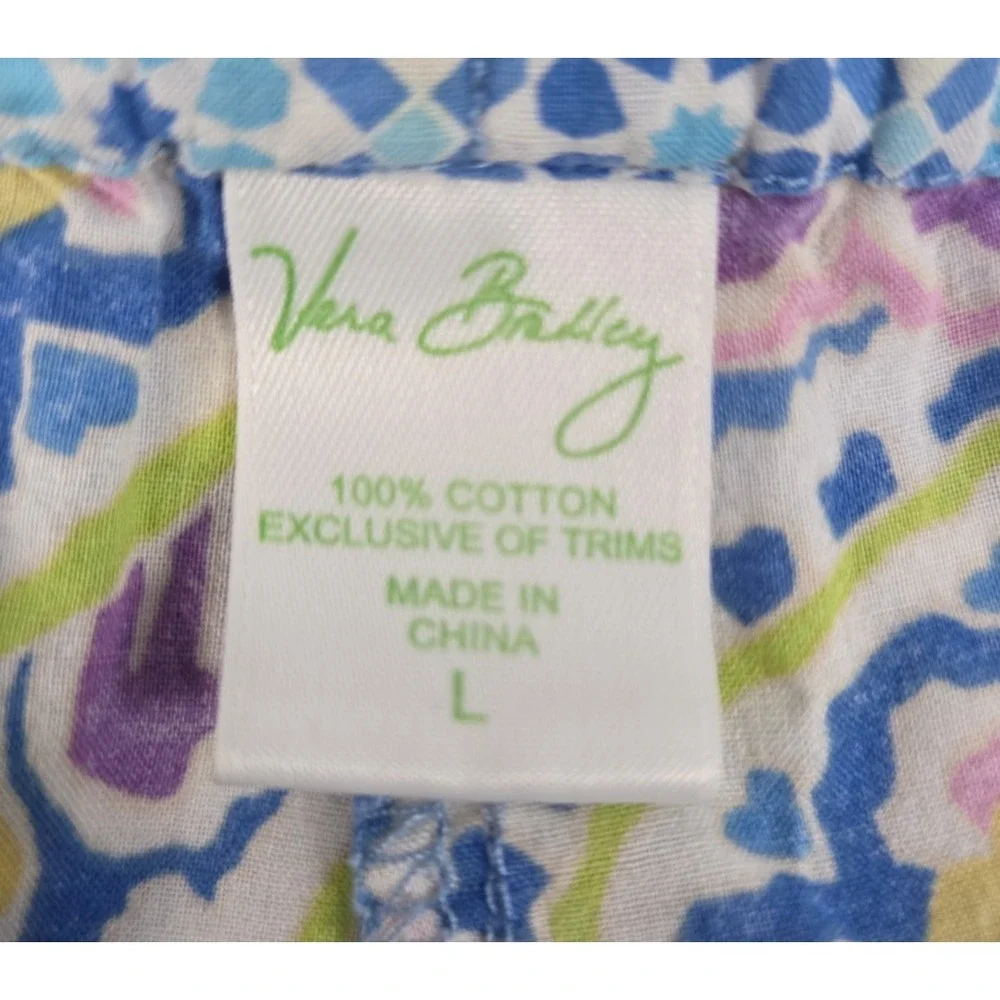 Vera Bradley Pajama Lounge Pants L Scrub Bottom Style Colorful Paisley Boho Y2K